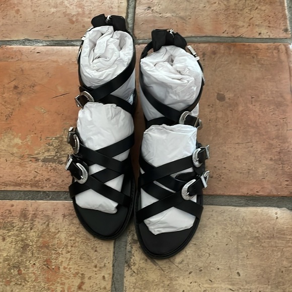 NEW Schutz Harper Leather Sandal Black Size 11 New in Box MSRP$198 - Picture 13 of 16